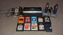 Atari 2600 Jr   Rainbow joysticks adapters, 10 GAMES ALL TESTED Rare Con... - £118.54 GBP