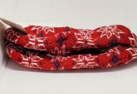 Women's Slipper Socks with Gripper Bottoms Red Snowflake Design A New Day image 3