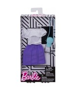 Barbie Fashion Complete Looks Ruffle Top, Purple Skirt FKT01 - £18.10 GBP
