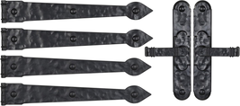 Black Hinge IT Premium Carriage House Lever Handle &amp; Hinge 6 Piece Garag... - $24.87