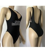 Sports Illustrated Swimsuit Women&#39;s High Leg Low Plunge SI Logo One-Piec... - $523.73 MXN