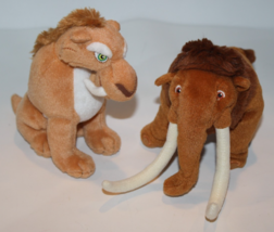 Ty Beanie Babies Ice Age MANNY Mammoth DIEGO Sabretooth Tiger 6&quot; Plush 2009 - $21.64