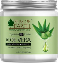 Bliss of earth® 99% Pure Crystal Clear Aloe Vera Gel 200 gm - £11.87 GBP