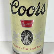 Coors Beer Can Vintage Banquet Flat Top Cream 12oz Aluminum Collectible - $7.59