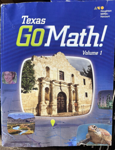 Go Math! Texas Grade 4 Volume 1 (Houghton Mifflin Harcourt) Paperback 2015  - $15.99