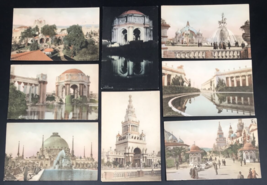 8 Antique 1915 Panama Pacific International Exposition Postcards Hand Painted - £37.43 GBP