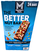 Member&#39;s Mark The Better Nut Bar Dark Chocolate and Sea Salt 24 Count EX... - €22,01 EUR