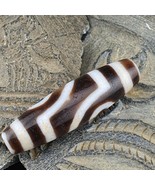 Tótem redondo tibetano viejo ágata dzi abalorio&quot; cielo y tierra &quot; colgan... - $59.79