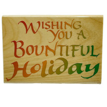 Thanksgiving Rubber Stamp Wishing You A Bountiful Holiday Inkadinkado 61... - $10.67