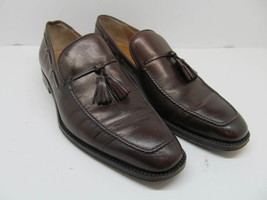 Sutor Mantellassi Mens brown Leather Apron Toe Tassel Loafers Size US 7.... - $141.55