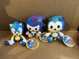 Toy Factory 2022 Mod Sonic Hedgehog Plush 7&quot; Big Head Multicolor Blue lot NOS - £29.56 GBP