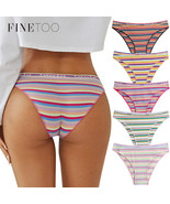 3Pcs/set Colorful Stripes Panties Womens Cotton Briefs M-XL Low-Ris - $10.74 CAD