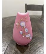 Fenton Rose Quartz Glass Vase Morning Glories Decoration 1980&#39;s - 4.5&quot; S... - $2,196.19 MXN