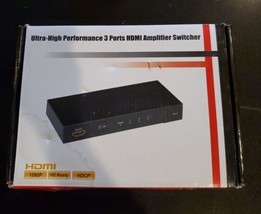 HDMI Ultra-High Performance Amplifier Switcher 3 Ports w/Remote - £18.73 GBP