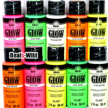 1 Glow In The Dark Matte Acrylic Paint Folk Art 2oz FolkArt + MANY COLORS - £6.65 GBP+