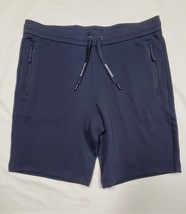 XL Armani Exchange Navy Fleece Drawstring 11&quot; Bermuda Shorts 38&quot; Zip Poc... - £33.09 GBP