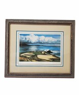 The 7th Hole at Pebble Beach by Noble Powell III Signed &amp; #&#39;d 91/200 Lit... - $126.09