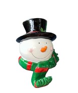 Stocking Hook Christmas Snowman Head Scarf Holder Hanger Resin New - $14.84