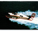 Miss Budeweiser Hydroplane Boat w 1980 Schedule UNP Continental Postcard Z6 - £4.63 GBP