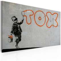 Tiptophomedecor Stretched Canvas Street Art - Banksy: Wallpaper Graffiti - Stret - $79.99+