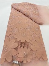 YQOINFKS Embroidered Tulle Sequin Lace Sewing Textile Beaded Swiss Voile Fabrics - £85.89 GBP+
