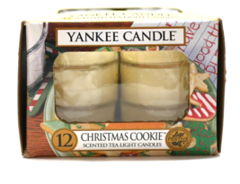 Christmas Cookie Yankee Candle 12 Scented Tea Lights New Open Box - £17.19 GBP