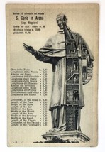 Statue of S. Carlo in Arona Lago Maggiora Vintage PC Italy - £3.97 GBP