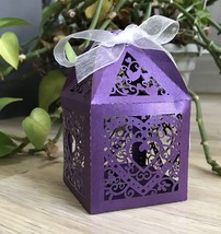 100pcs Pearl Purple Wedding Favor boxes,Small Gift boxes,wedding gift boxes  - £27.17 GBP