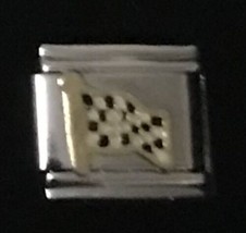 Racing Flag Wholesale Italian CHARM Enamel Link 9MM K2023 J1 - £11.59 GBP