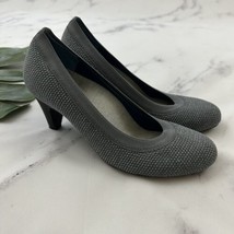 Betabrand Womens Late to the Gate Pumps Heels Size 8 Blue Gray Knit Roun... - £30.24 GBP
