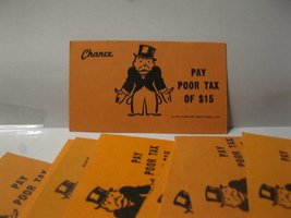Board Game Piece: Monopoly - random Pay Poor Tax Chance Card - £0.78 GBP