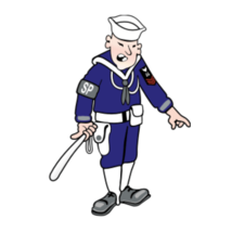 3&quot; us navy shore patrol sailor bumper sticker decal usa made - £21.23 GBP