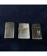 Vintage Zippo Lighters Slim 1972 And Regular 1968 Rough Condition - $25.19
