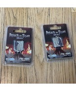 Attack On Titan 1.5in Silver Enamel Metal Pin Set Of 2 - $8.99