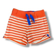 Mini Boden Boys Size 4 4T Shorts Stretchy Orange Striped Cotton Pull On  - £7.89 GBP