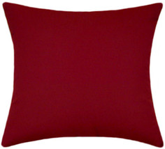 Sunbrella Canvas Burgundy Indoor/Outdoor Solid Pillow - £23.26 GBP+