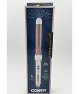 Conair CD701GN Double Ceramic Curling Iron White &amp; Rose Gold 1 Inch  - $28.96