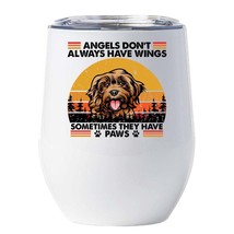 Funny Angel Cockerpoo Dogs Have Paws Wine Tumbler 12oz Cup Gift For Dog Mom, Dad - $22.72