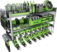 Power Tool Organizer - 3 Layer 8 Drill Holder Wall Mount, Storage Rack for  - £51.67 GBP