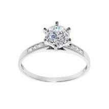 Solid Genuine 14k White Gold 1 1/10ct Round Fine Cubic Zirconia Engageme... - $5,252.95 MXN+