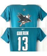 San Jose Sharks Bill Guerin #13 Kids Large NHL T-shirt Reebok Latino 2007 - £14.36 GBP