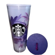 Starbucks Purple Lavender Floral Watercolor Venti 24 Oz Tumbler Cup Lid ... - $46.54 CAD