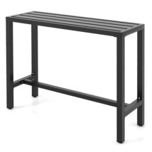 48/55 Inch Outdoor Bar Table with Waterproof Top and Heavy-duty Metal Frame-M -  - €163,33 EUR