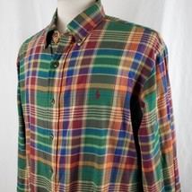 Polo Ralph Lauren Shirt Mens XL Button Down Multicolor Plaid Soft Twill ... - $28.99