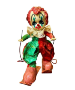 Vintage Paper Mache Clown Figure Snow Skier Lace Collar 5.5 Inch Made in... - £9.21 GBP