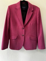 Bariloche Tweed Wool Jacket Blazer Fuschia Magenta Pink Women’s Size 8 - $241.83