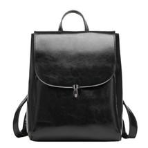 Coated Cowhide Leather Retro Backpack For Ladies Large Capacity Travel B... - £131.87 GBP