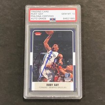 2007-08 Fleer #101 Rudy Gay Signed Card AUTO 10 PSA Slabbed Grizzlies - £55.07 GBP