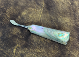 Mother of Pearl Iridescent Handle Cuticle Pusher Vintage Nail Care Manic... - $19.99