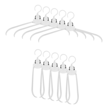 Clothes Folding Hangers 5 pcs Travel Collapsible Portable White Drying Rack - £4.72 GBP